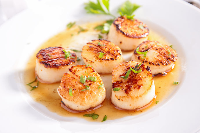 Scallops with a Honey - Lime Marinade