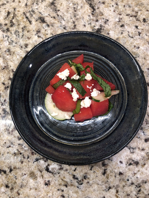 Watermelon Salad with Honey Dressing