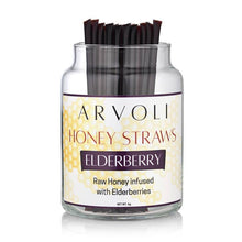 Load image into Gallery viewer, Elderberry Infused Raw Honey Straws - 10 Pack

